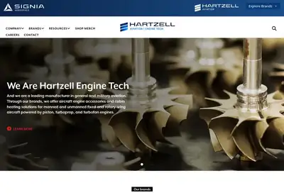 Hartzell Engine Tech website preview