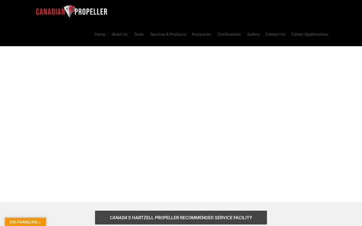 Canadian Propeller actual homepage design